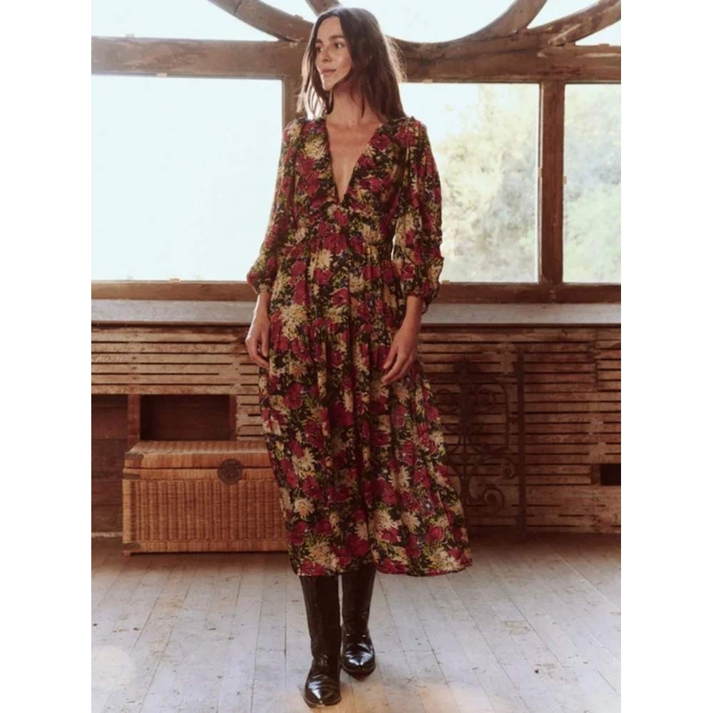 THE GREAT. The Brook‎ Dress Women Floral Multicolor 1